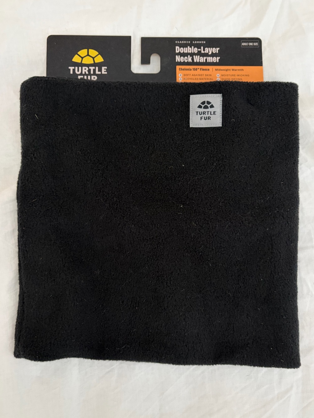 Turtle Fur Double-Layer Black Neck Warmer